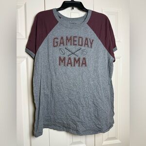 Torrid "Game Day Mama" cotton jersey raglan tee